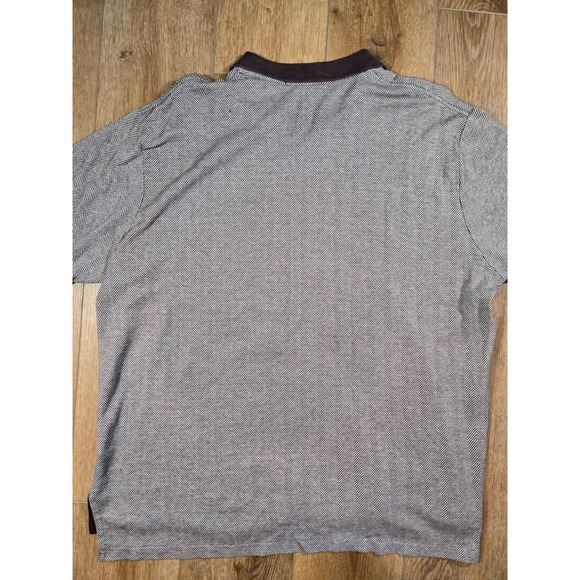 Vintage Polo Ralph Lauren Golf Herringbone Polo Shirt XXL Gray Black Classic - Picture 8 of 9